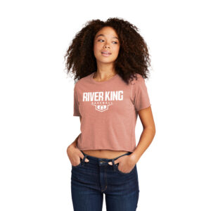 Clinton Baseball Next Level Women’s Festival Cali Crop Tee-Desert Pink