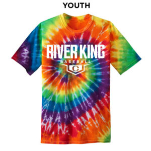 Clinton Baseball YOUTH Essential Tie-Dye Tee- Rainbow