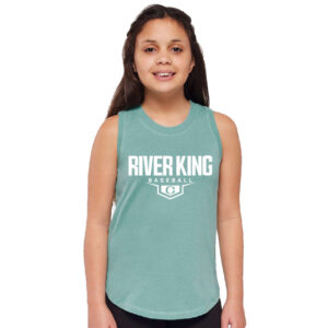 Clinton Baseball LAT Girls Relaxed Fine Jersey Tank-Saltwater