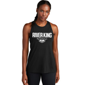 Clinton Baseball Sport-Tek Ladies PosiCharge Tri-Blend Wicking Tank-Black