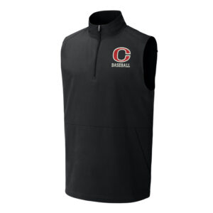 Clinton Baseball Sport-Tek Repeat 1/2-Zip Vest Men-Black