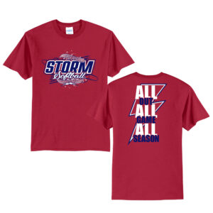 Storm Softball Unisex Short Sleeve Tee-Red