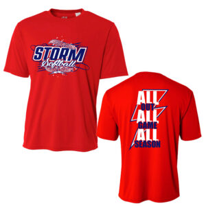 Storm Softball Adult Cooling Performance Tshirt  -Scarlet