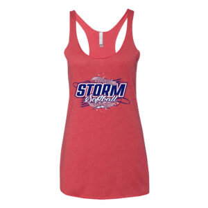Storm Softball Next Level Women’s Triblend Racerback Tank-Vintage Red