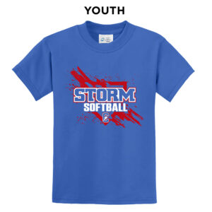 Storm Softball Youth Short Sleeve Tee-royal