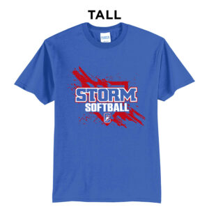 Storm Softball Tall Short Sleeve Tee-Royal