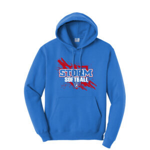 Storm Softball Unisex Classic Core weight Cozy Pullover Hooded Sweatshirt-royal