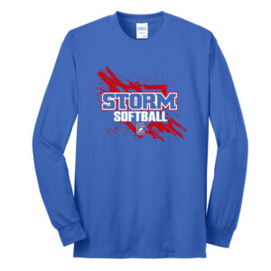 Storm Softball Unisex Cotton Long Sleeve Tee-Royal