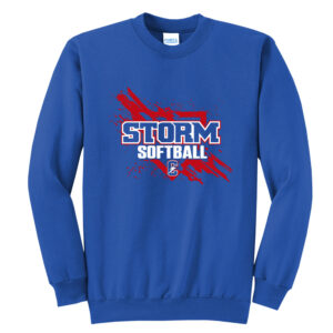 Storm Softball Unisex Fleece Crewneck Sweatshirt-Royal