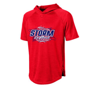 Storm Softball Evoshield Adult Lightweight Short Sleeve  Baseball Training hoodie 2.0- SCARLET