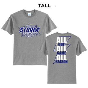 Storm Softball Tall Short Sleeve Tee-Athletic Heather