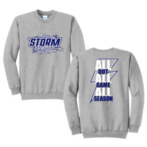 Storm Softball Unisex Fleece Crewneck Sweatshirt-Athletic Heather