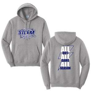 Storm Softball Unisex Classic Core weight Cozy Pullover Hooded Sweatshirt-Athletic Heather