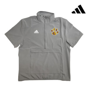 CD Baseball Adidas Coach Short Sleeve 1/2 zip woven pullver – Grey Four (S, M only)
