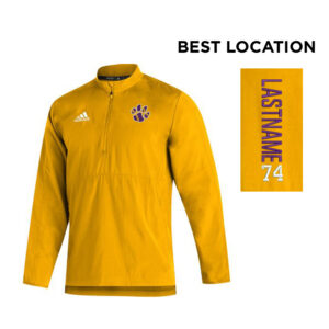 CD Baseball Adidas Sideline 21 Men Woven Lightweight Long Sleeve 1/4 Zip Pullover-Gold (2x,3x)