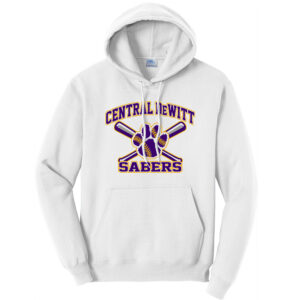 CD Baseball Unisex Fleece Hooded Sweatshirt-White