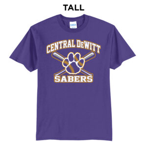 CD Baseball Tall Short Sleeve Tee- Purple