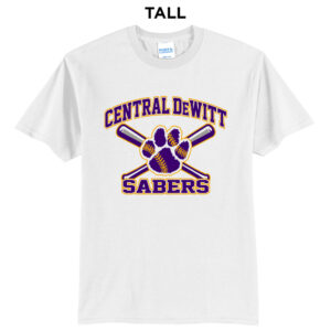 CD Baseball Tall Short Sleeve Tee-White