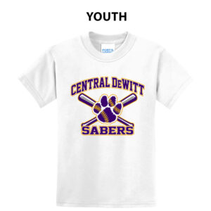 CD Baseball Youth Short Sleeve Tee-White