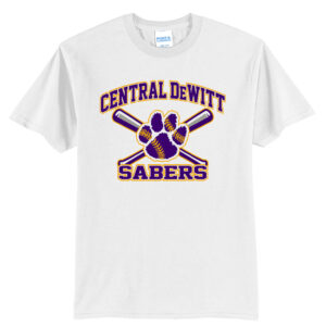 CD Baseball Unisex Short Sleeve Tee-white