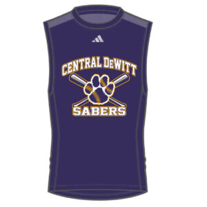 CD Baseball adidas Men’s Techfit Sleeveless Tee- PURPLE