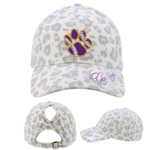 CD Baseball Infinity Her Women’s Garment-Washed Fashion Print Cap – HATTIE-Snow Leopard