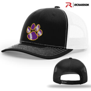 CD Baseball Richardson Pro Crown Mesh Back Adjustable back cap Split-Black/White