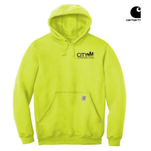 City Construction Carhartt Adult Midweight Hooded Sweatshirt-Brite lime
