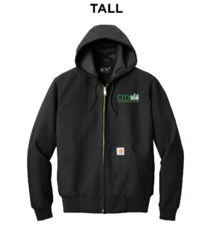 City Construction Carhartt TALL Thermal-Lined Duck Active Jac-Black