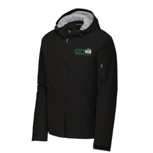 City Construction Sport-Tek Men Waterproof Insulated full zip hooded Jacket-Black