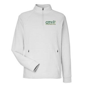 City Construction North End Men’s Rhythm Waffle Quarter-Zip Pullover-Platinum