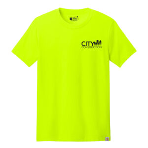 City Construction Carhartt Men Short Sleeve 5-ounce, 60/40 cotton/polyester T-Shirt-Brite Lime