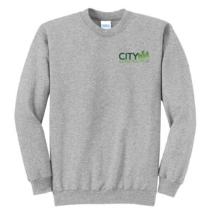 City Construction Unisex Fleece Crewneck Sweatshirt-Athletic Heather