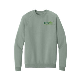 City Construction Unisex District Fleece Crew-Slate Green
