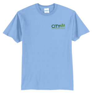 City Construction Unisex Short Sleeve Tee-Light Blue