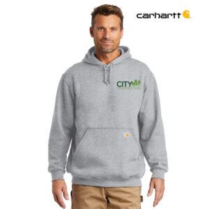 City Construction Carhartt Midweight Hooded Sweatshirt Adult-Heather Grey