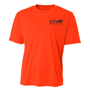 City Construction Adult Cooling Performance Tshirt-Safety Orange