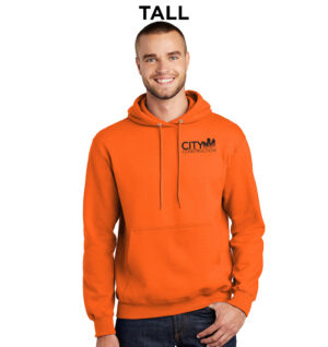 City Construction Tall Fleece Hooded Sweatshirt-Safety Orange