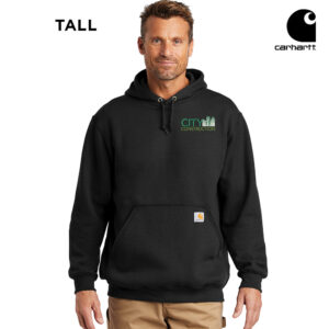 City Construction Carhartt Adult Midweight Hooded Sweatshirt- TALL-Black