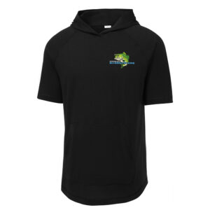 Eastern Bassmasters Sport Tek Men PosiCharge Triblend Wicking Short Sleeve Hoodie-Black