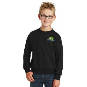 Eastern Bassmasters  Youth Fleece Crewneck Sweatshirt-Black