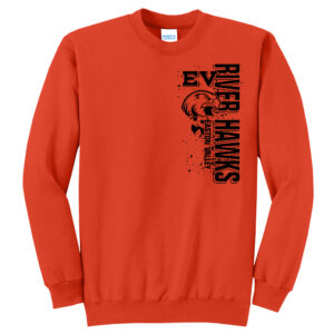 EV Little League Unisex Fleece Crewneck Sweatshirt-Orange