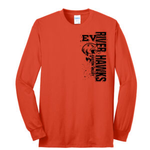 EV Little League Unisex Cotton Long Sleeve Tee-Orange