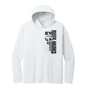 EV Little League Port Company Performance Pullover Hooded Tee-White