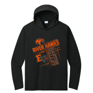 EV Little League Port Company Performance Pullover Hooded Tee Men-Black