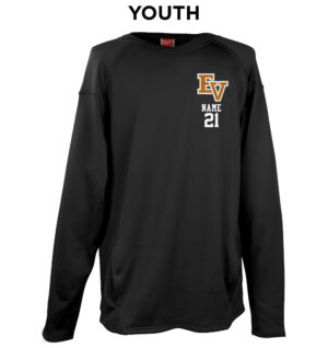 EV Little League Rawlings YOUTH Performance Dugout Fleece Crewneck -Black