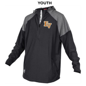 EV Little League Rawlings YOUTH Rawlings Colorsync Long Sleeve 1/2 zip hooded  BP Jacket-Black