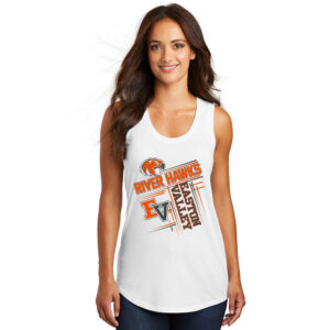 EV Little League District Made Ladies Perfect Tri Racerback Tank-White