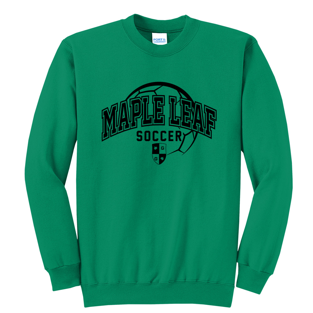 Geneseo Soccer Unisex Fleece Crewneck Sweatshirt-Kelly