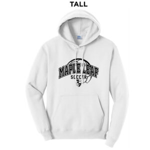 Geneseo Soccer Tall Fleece Hooded Sweatshirt-White